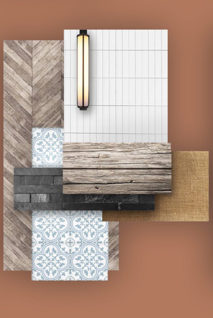 Kilo und Gramm Material-Collage