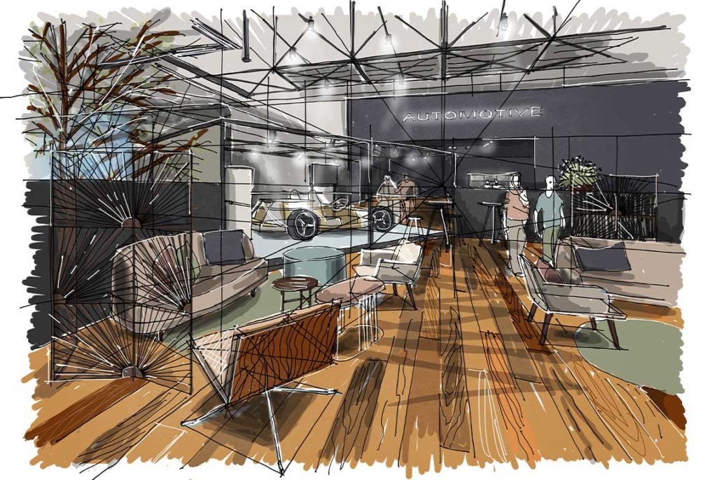 Skizze Messestand Piëch